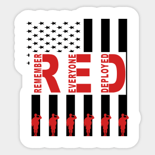 Military Deployment Gift Remember Everyone Deployed We Wear Red On Friday’s Sticker